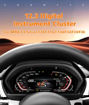 Panel de Instrumentos Digital de 12.3 Pulgadas para BMW Serie 3 F30/F31 GT-F34 BMW Serie 4 F32/F33/F36 Pantalla LCD HD de 1920*720 1