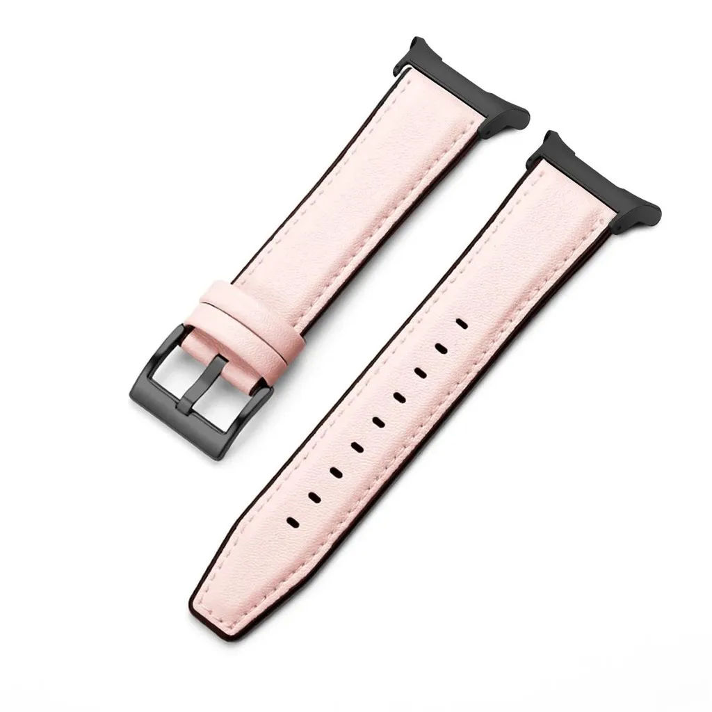 Premium Leather Silicone Hybrid Smartwatch Strap