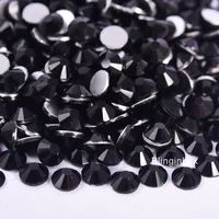 Bulk Wholesale Black Glitter Non Hotfix Rhinestones Nails Crystals Strass Nail Accessories for 네일 Nail Charms Nail Art uñas 2