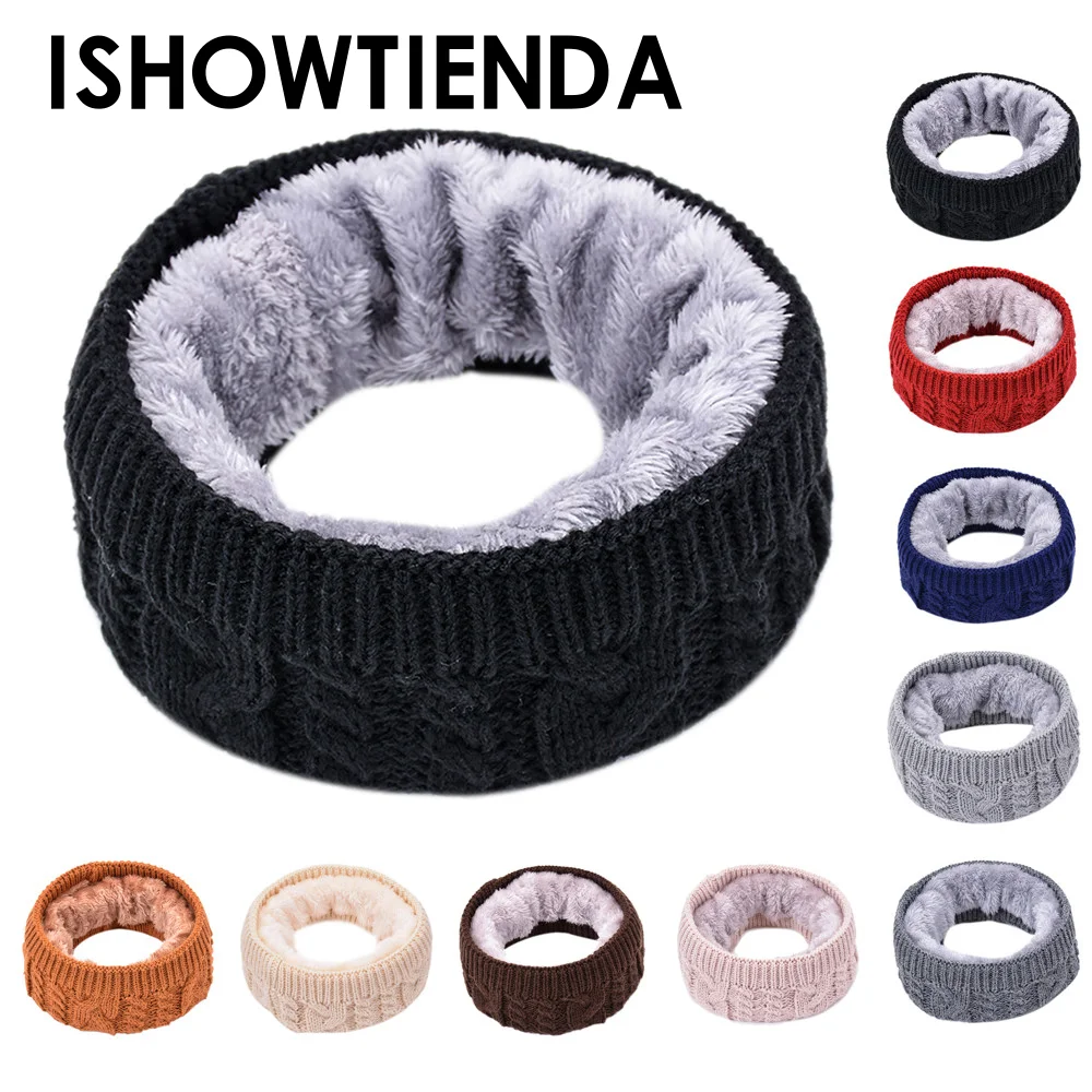 

Women Men Solid Winter Warm Collar Knitted Shawl Soft Neck Scarf