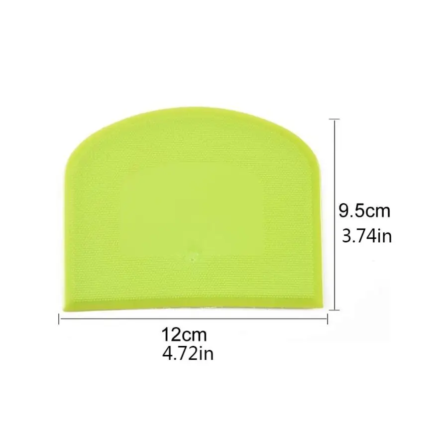 Dough Scraper Cutter 2Pieces Flexible Plastic for Bread Dough Cake Soft Candy Frosting