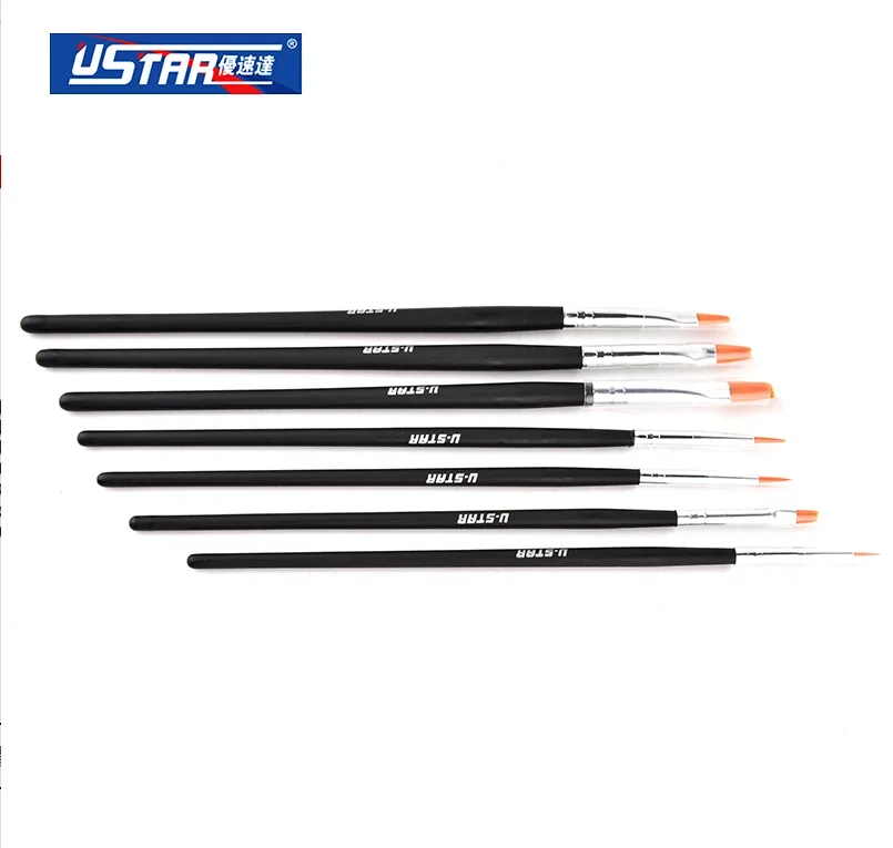Ustar UA-90023 전문 컬러링 페이셜 펜 세트, 팔레트 2 개, 컬러 프레임 1 개, 모델 빌딩 도구 DIY, 로트당 7 개