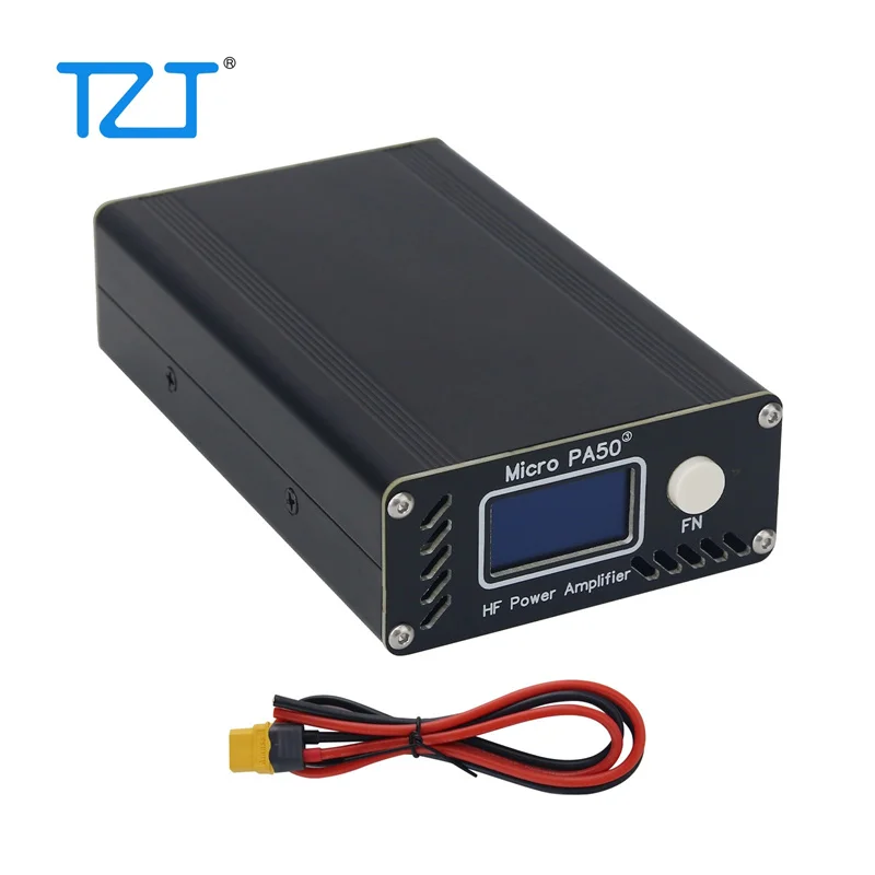 TZT 마이크로 PA50-3 3세대 휴대용 50W 3.5MHz-30MHz RF 단파 전력 증폭기 LPF 필터 OLED 디스플레이