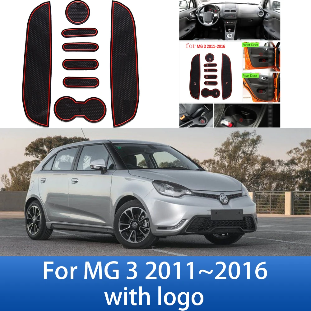 

Противоскользящие резиновые накладки на дверь для MG3, 2011, 2012, 2013, 2014, 2016, автомобильные коврики с канавками, аксессуары для салона автомобиля, наклейки