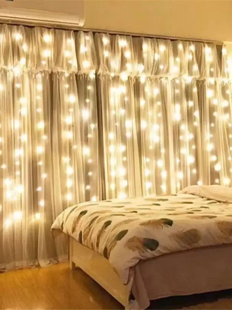 Description Picture 5 of itemLed Garland Curtain Light 8 Modes Remote Control Fairy Tale Light String Wedding Christmas Home Decoration Birthday Party Light