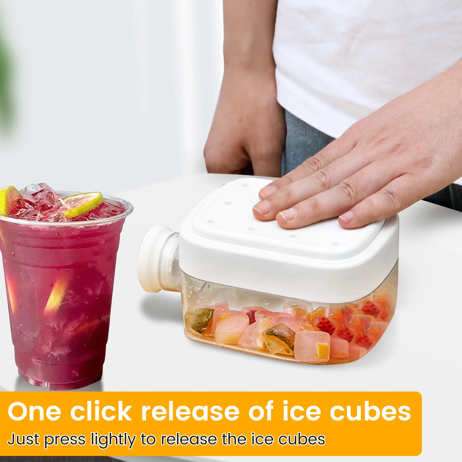 Ice Cube Tray Bottle Kit Silicone Ice Cube Freezer Mold Ice Cube Maker with Lid 12 Grids for Whiskey Cocktail Coffee Accessories