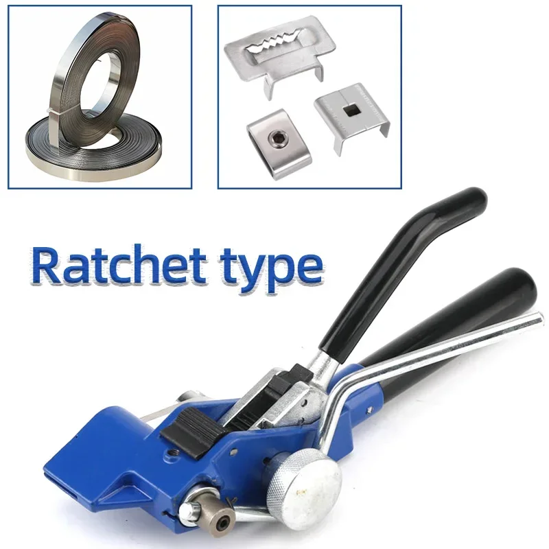 

Ratchet Type Stainless Steel Cable Tie Gun Cable Ties Plier for Width 4.6-25mm Thickness 0.25-1.2mm Fastening Strap Cutting Tool