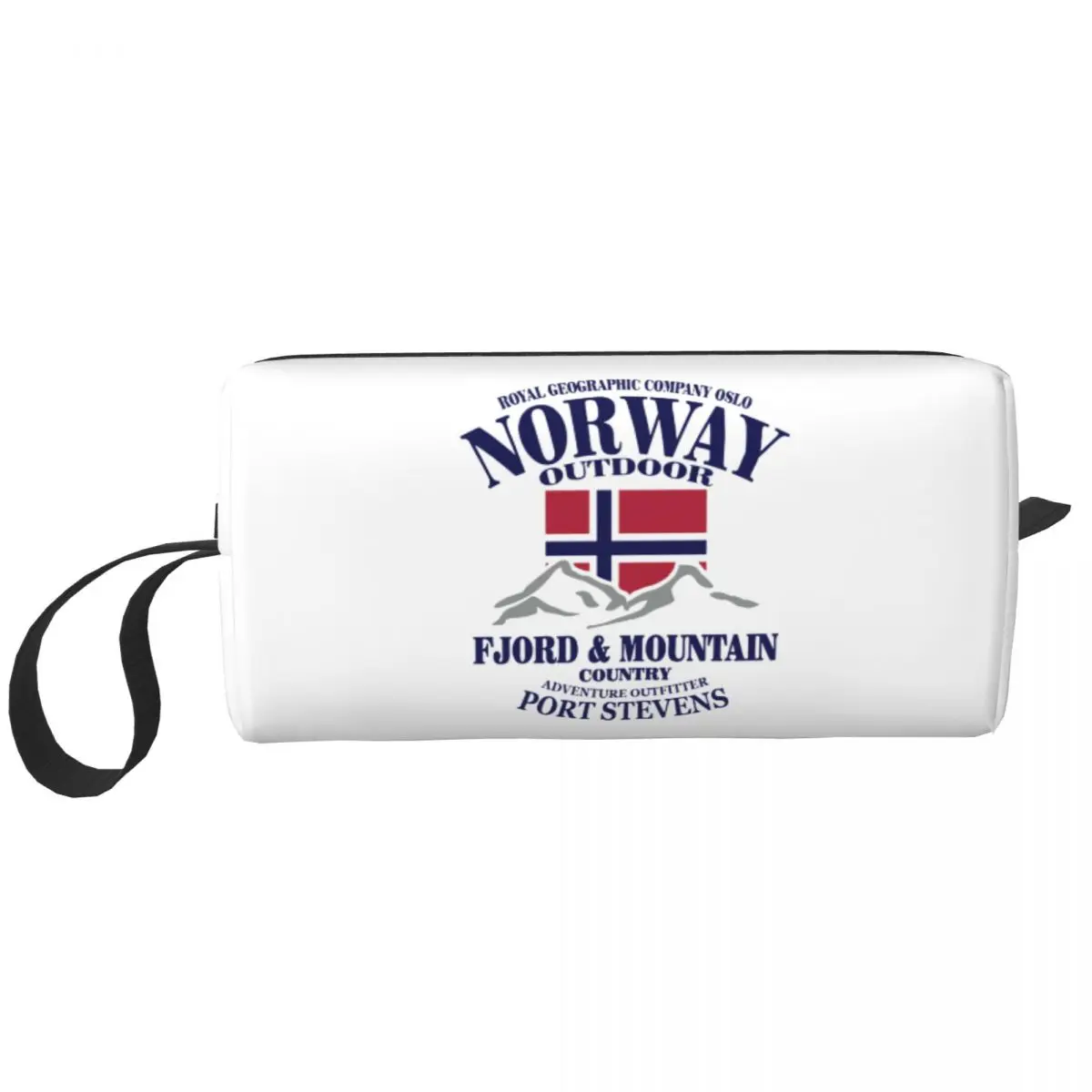 

Custom Norway Flag Toiletry Bag for Women Fjord Mountain Makeup Cosmetic Organizer Lady Beauty Storage Dopp Kit Case