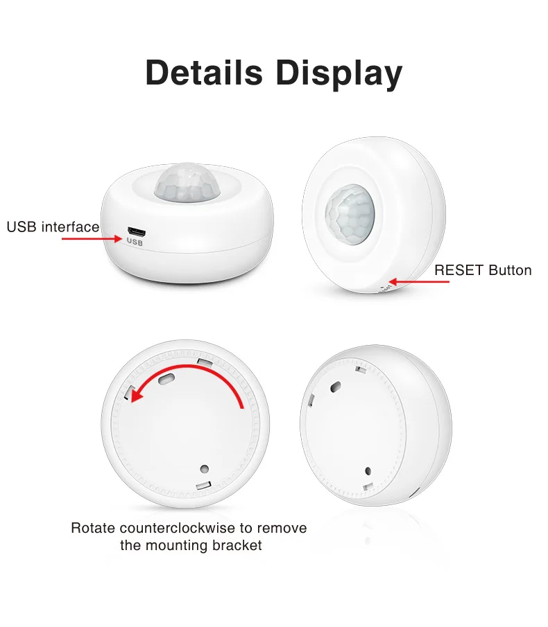 Tuya WiFi Light + PIR Motion Sensor Smart Home Infrared Passive Detector Smart L