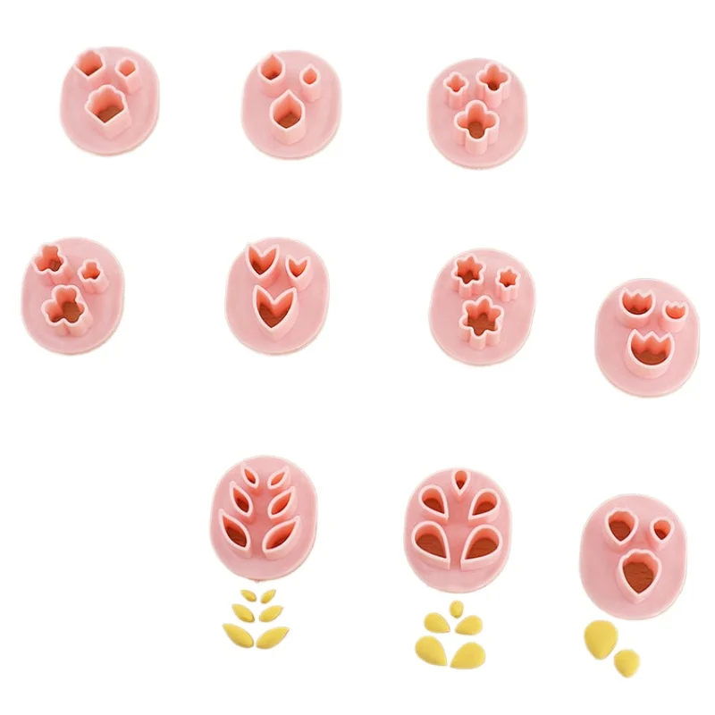 Clay Earrings Mold Tool 20 Pieces Flower Soft Pottery DIY
