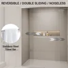 44-48 in. W x 72 in. H Double Sliding Shower Door, Semi-frameless Bypass Bathroom Sliding Door with 1/4" (6mm) Tempered Glass 3