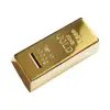 Golden Brick Piggy Bank Money Saving Pot Large Size Container Kids Storage Jar Plastic Material Home Decor Item 6
