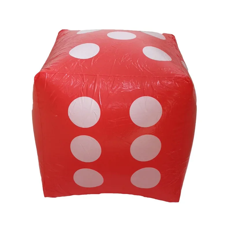15,7 pollici Giocattolo gonfiabile dei dadi, Gonfiabili Forniture per attività portatili per feste interne Pool Prop Gioco giocattolo per Giochi da giardino Giochi da terra per esterni[arancia