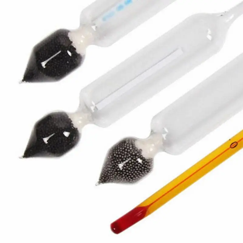 Cocktail Bar Tools 3 Pcs 0-100 Hydrometer Alcoholmeter Tester Set Alcohol Concentration Meter + Themometer Concentration Meters