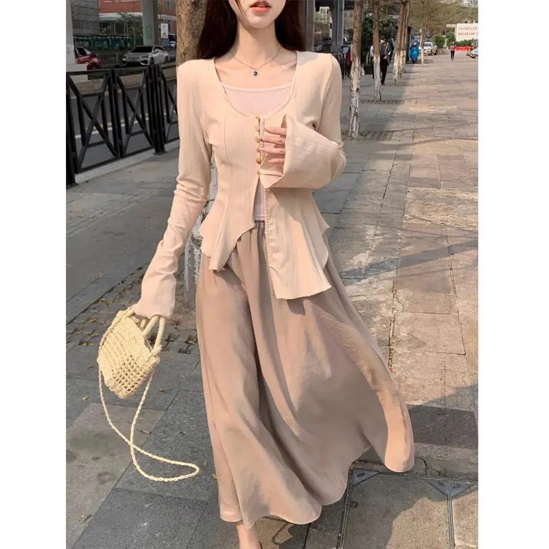 

Retro Women 2PCS Dress Set Summer Dress Vintage Irregular Flare Sleeve Top + A-line Skirt Vestidos Sundress Costumes Outwear New