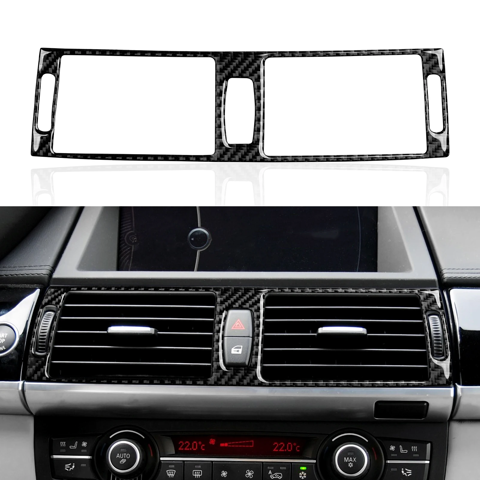 

Car Air Vent Sticker Center Console AC Decal Carbon Fiber Trim for BMW X5 E70 X6 E71 2007-2014 Accessories