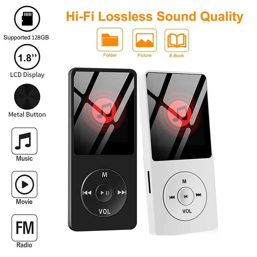 Bluetooth MP4 MP3 Lossless Music Player TFT LCD Display Walkman E-book Support TF Card Audio Recorder lossless sound MP3 player