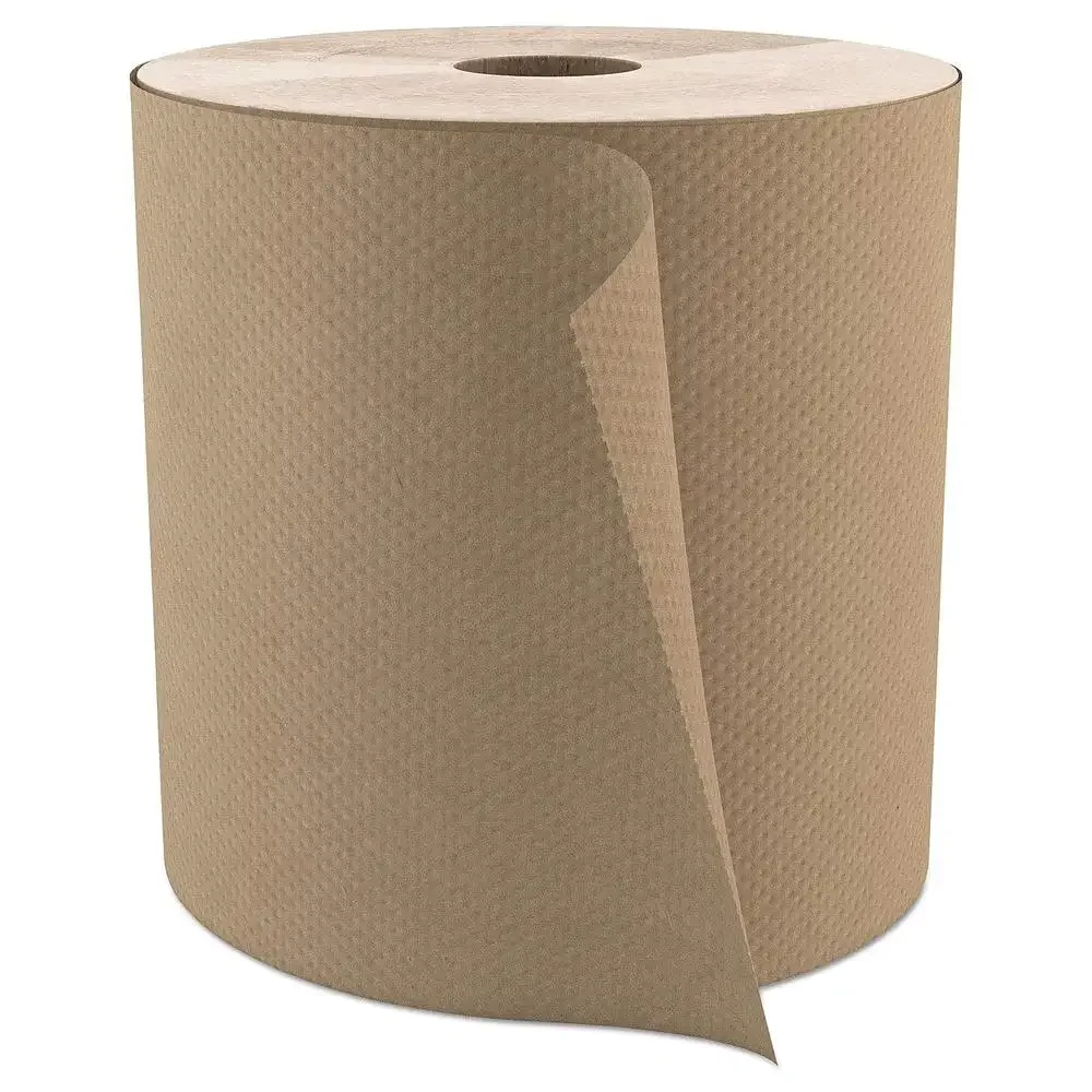 Economical Natural Roll Paper Towels 1-Ply 800 ft 6/Carton