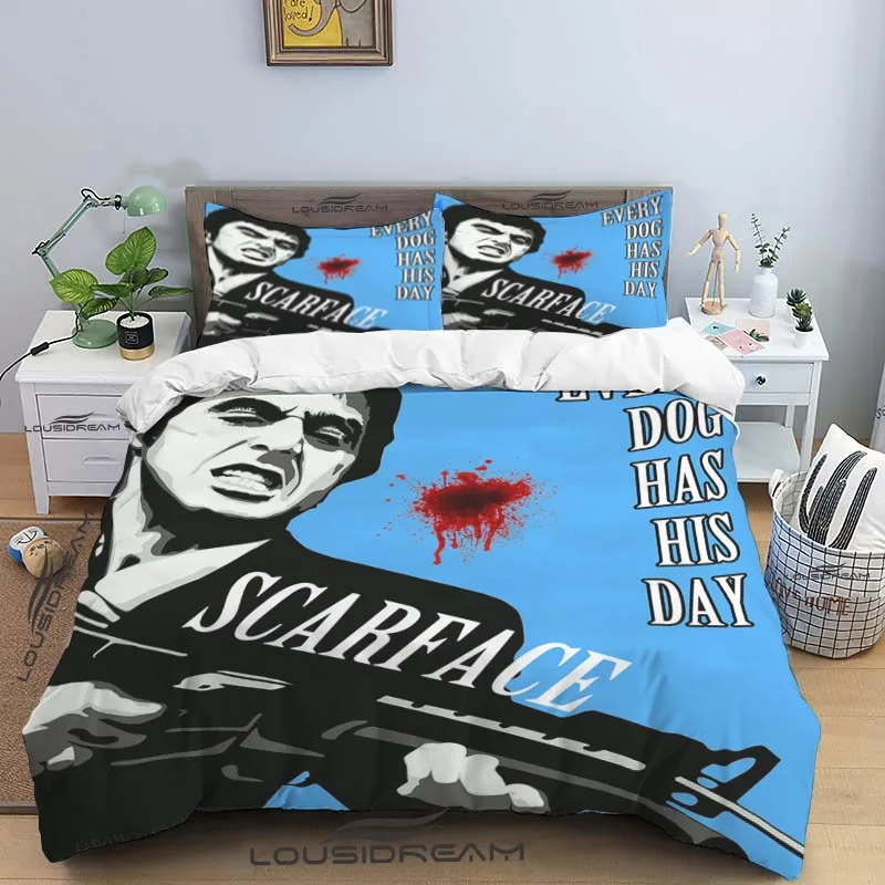 

SCARFACE MOVIE Bedding Set King Twin Double Child 3 Piece Mircofiber or Polyester Duvet Cover Set