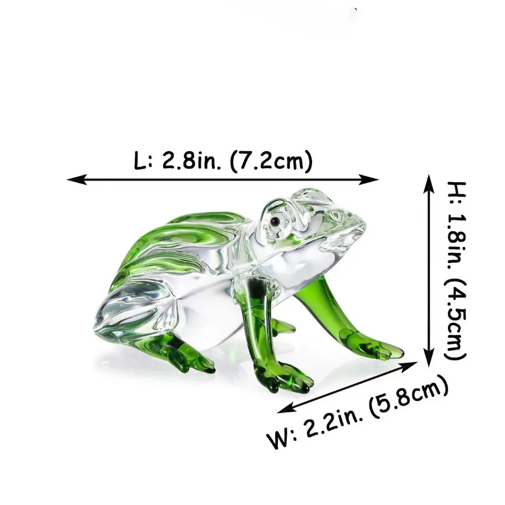 Crystal Frog Glass Art Statue Crystal Frog Decoration Series Glass Home Desktop Simulation Animal Decoration