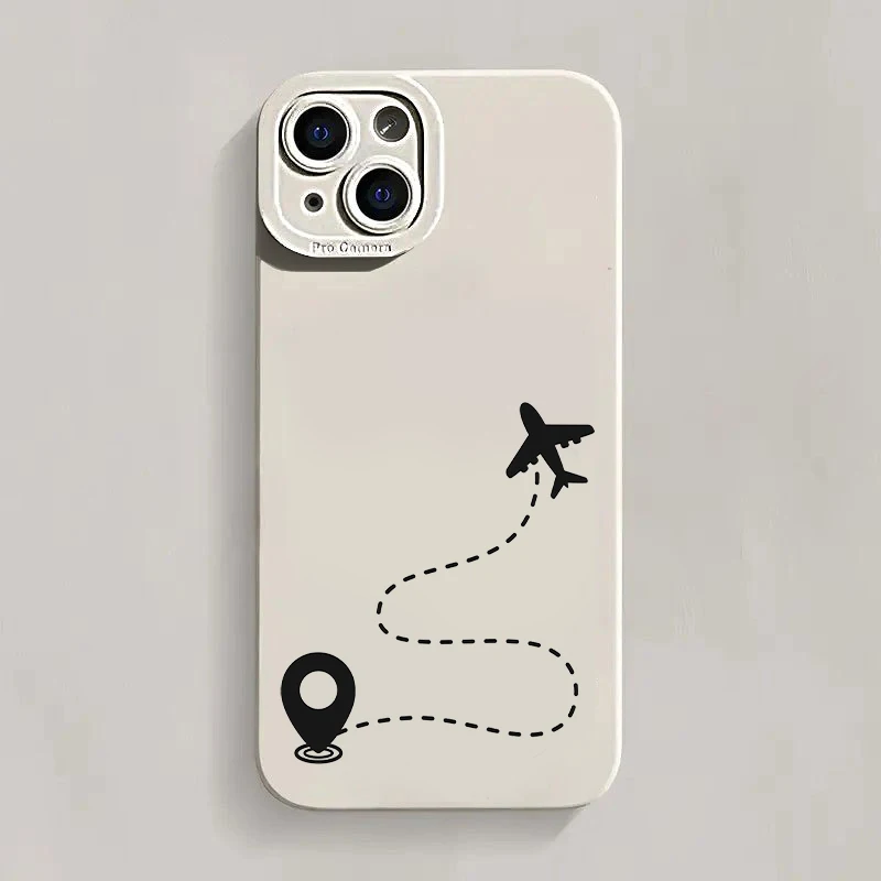 Travel Pattern Silicone Phone Case Cover