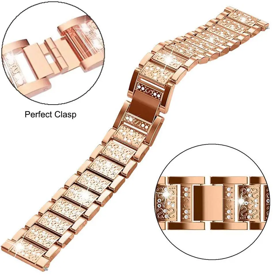 Luxury Diamond Metal Bracelet for Women - Elegant Replacement Strap for Smart Watches