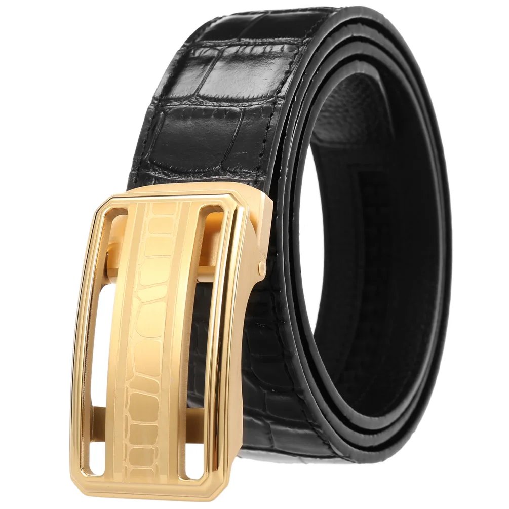 

2021 fashion high quality new stainless steel men's first layer belt casual belt women luxury designer brand Automatic buckle