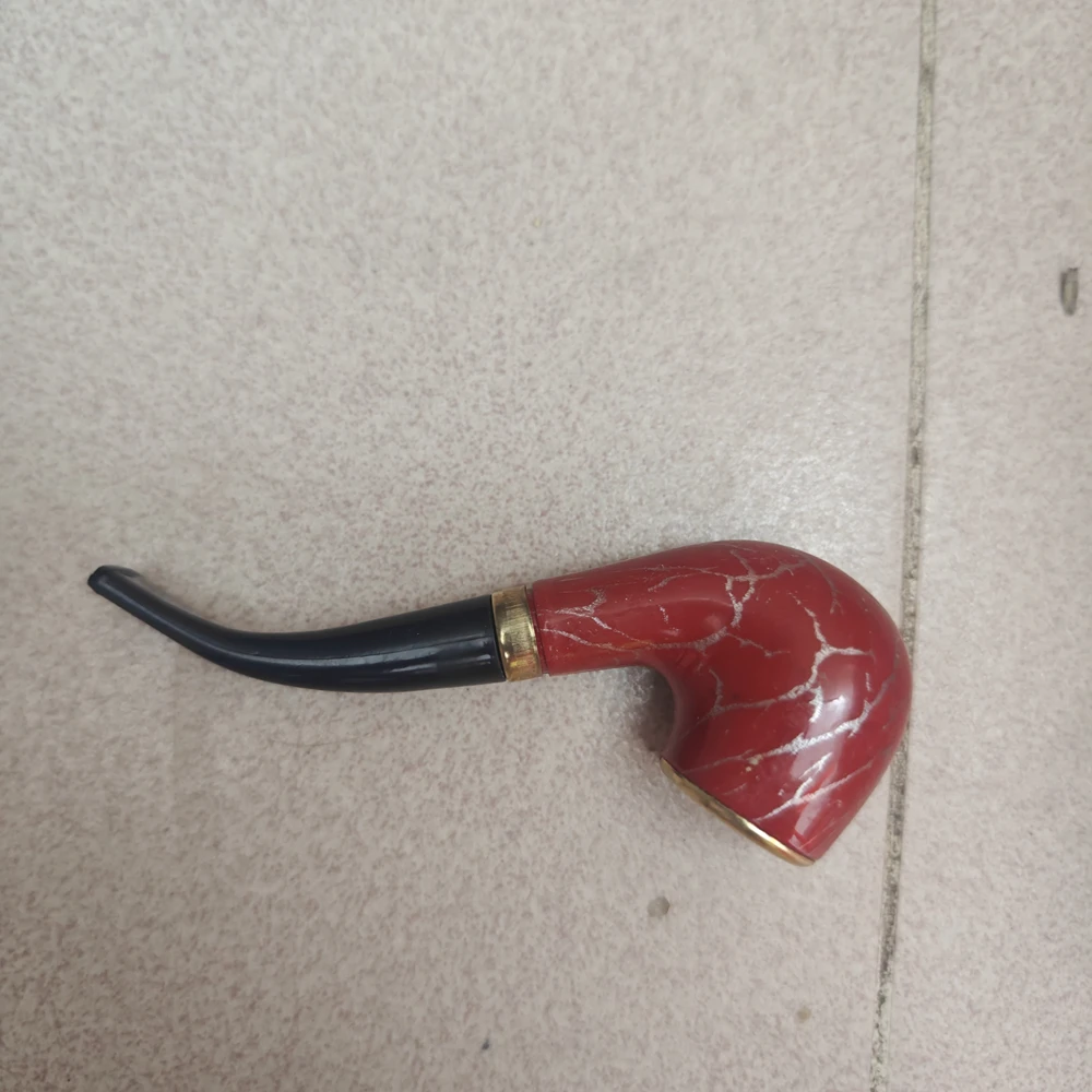 Detachable Portable Wood Smoking Pipe Handmade Resin Hand Pipe Tobacco Classic Bent Pipes