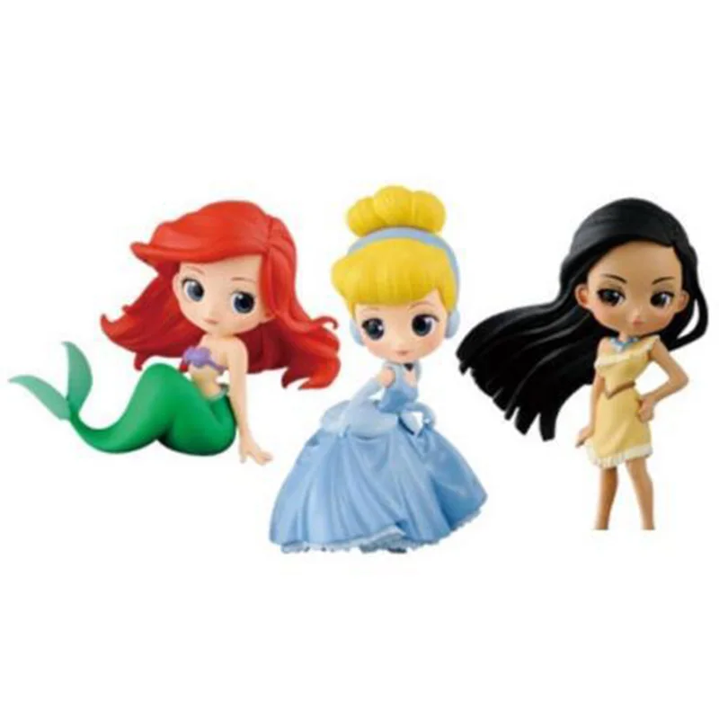 Оригинальный Disney Q Posket Принцесса Золушка Ариэль Покахонтас 3 упаковки персонажей