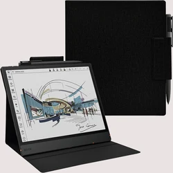 Magnetic Stand Case with Pen Buckle and Auto Sleep/Wake Feature - Boox Note Air 3 C (Cloth Black)