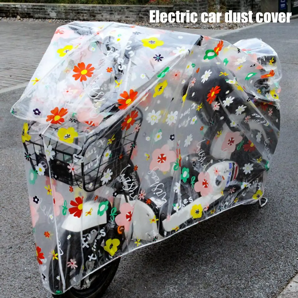 

Electric Car Jacket High Transparency Wear-resistant Waterproof PEVA Dinosaurs Pattern Motorcycle Cover for Outdoor