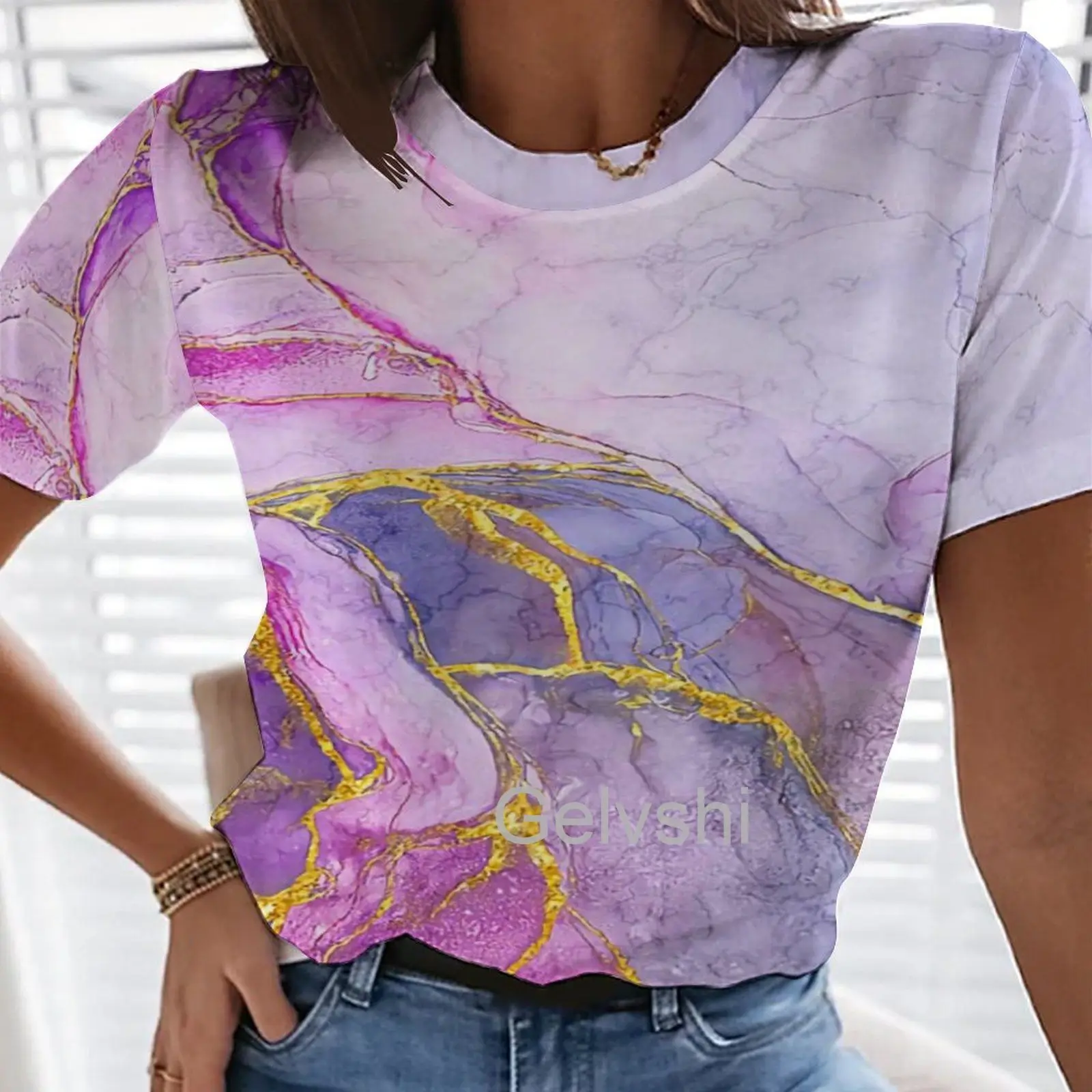 New Women T-shirts Irregular Pattern 3d Printed Summer T Shirt High Quality Short-sleeve Streetwear y2k Clothes Vintage Tee Tops t shirt palm angels
