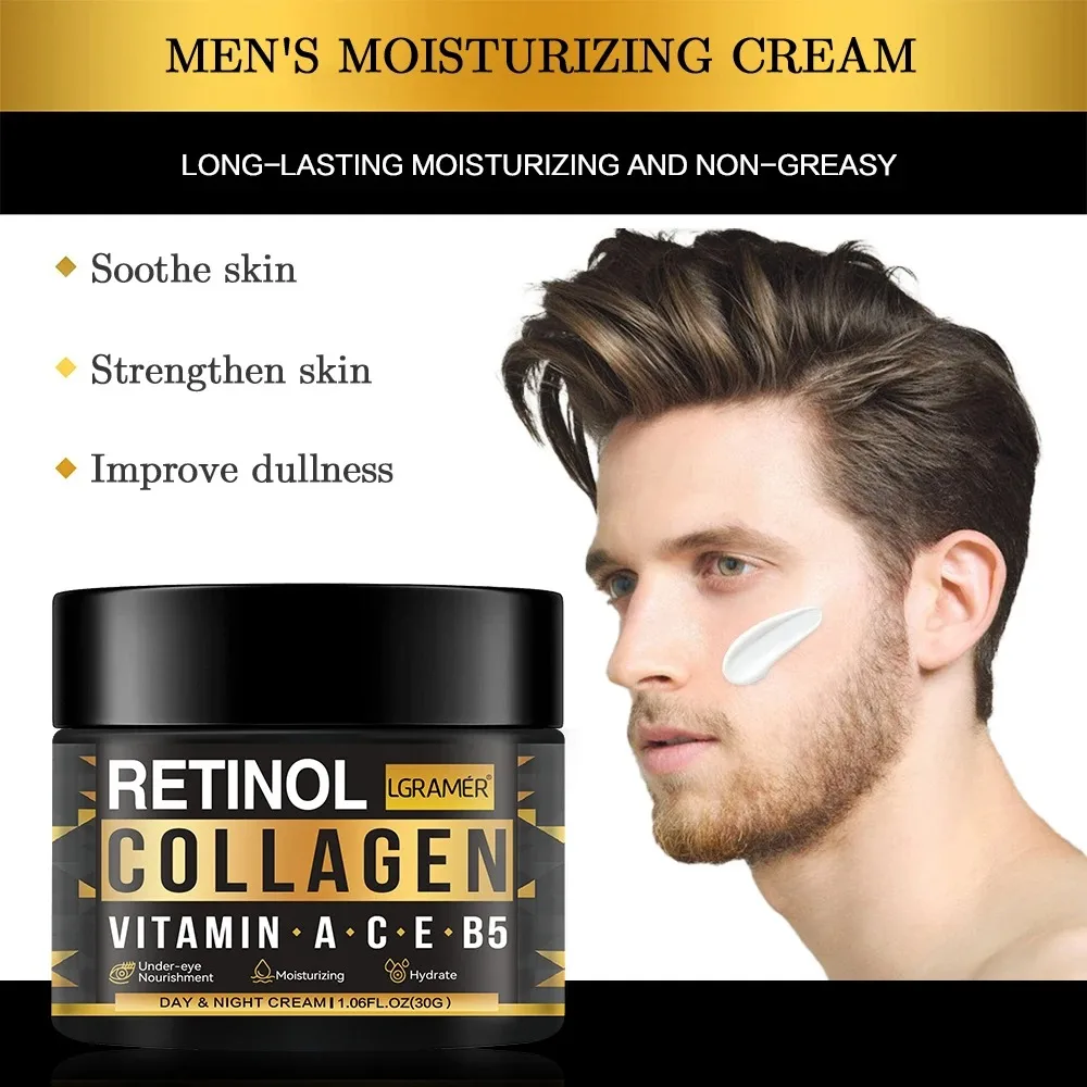 Retinol Cream Collagen Smooths Wrinkles Firms Face Brightens Face Pore Shrinking Moisturizer Suitable for Sensitive Skin