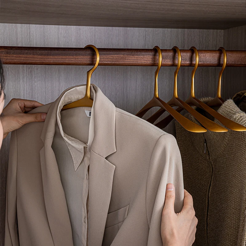 1pc Widen Coat Hanger Clothes Hanger Solid Aluminum Alloy Coat