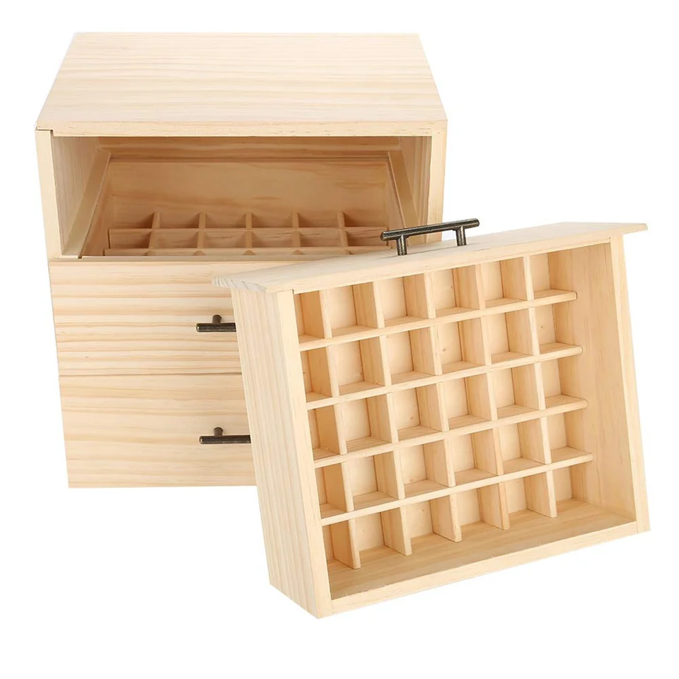 Three Tiered Wooden Essential Oil Bottle Organizer