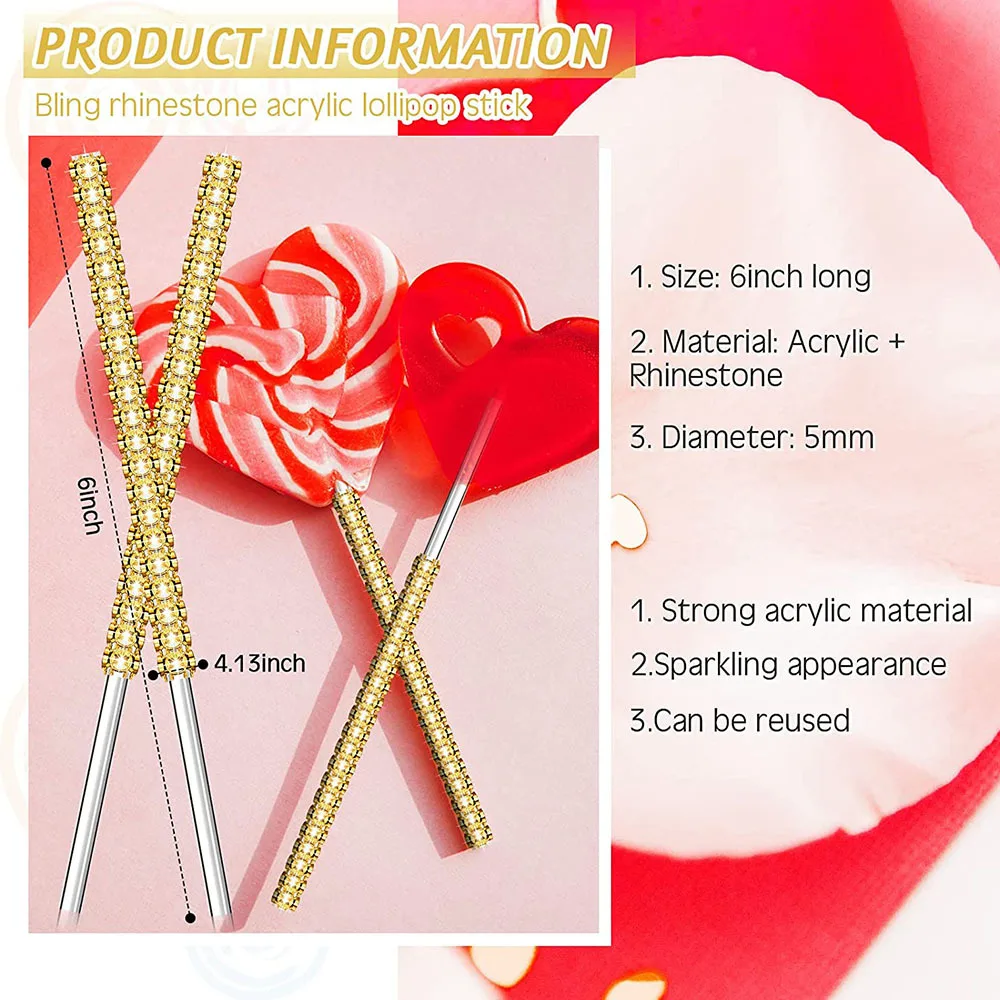 Goldbaking Colored Paper Lollipop Sticks 6 inch Cake Pop Sticks 50 Piece  150*3.5mm