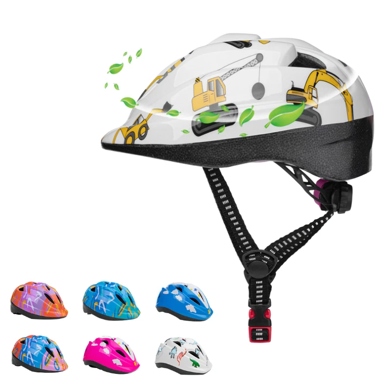 3-8 Years Ultralight Bike Helmet for Kids Adjustable Strap EPS Foam Balance Bike Pulley Skateboard Road MTB Cycling Helmet