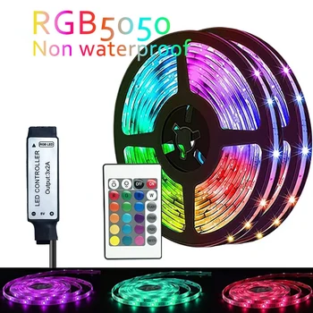 Striscia LED RGBIC 24 Controllo tasti SMD5050 Striscia Effetto di caccia Luce Nastro flessibile Diodo Striscia TV Retroilluminazione Decorazione della stanza 1
