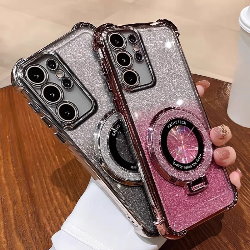 Luxury Glitter Bracket Smartphone Case with Enhanced Protection