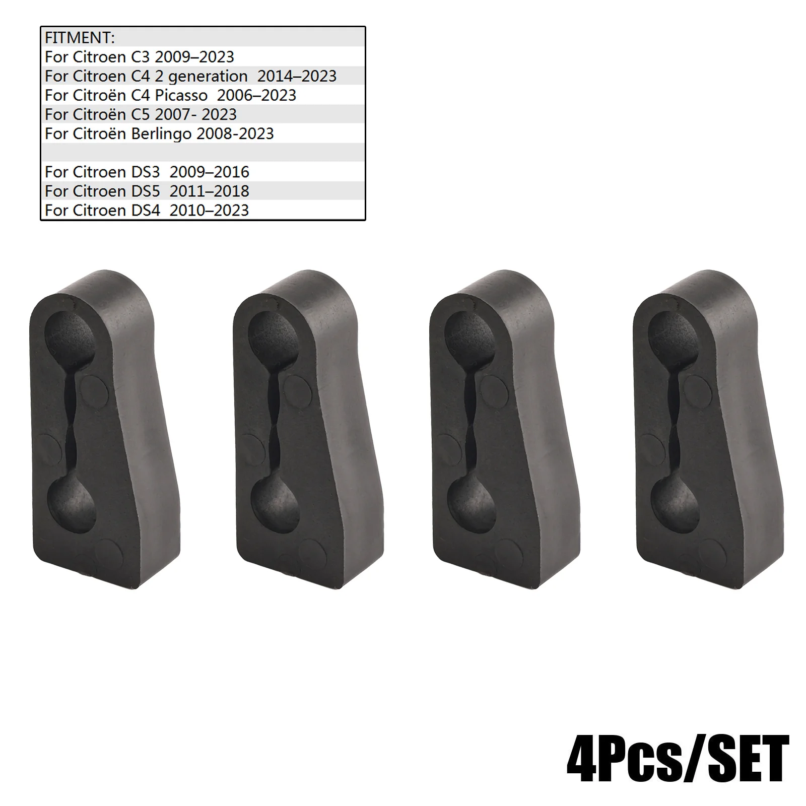 4pcs Car Door Lock Sound Deadener Damper for Peugeot 208 308 508 2008 3008 Citroen C3 C4 C5 DS3 DS4 DS5 door lock damper sound deadener mat