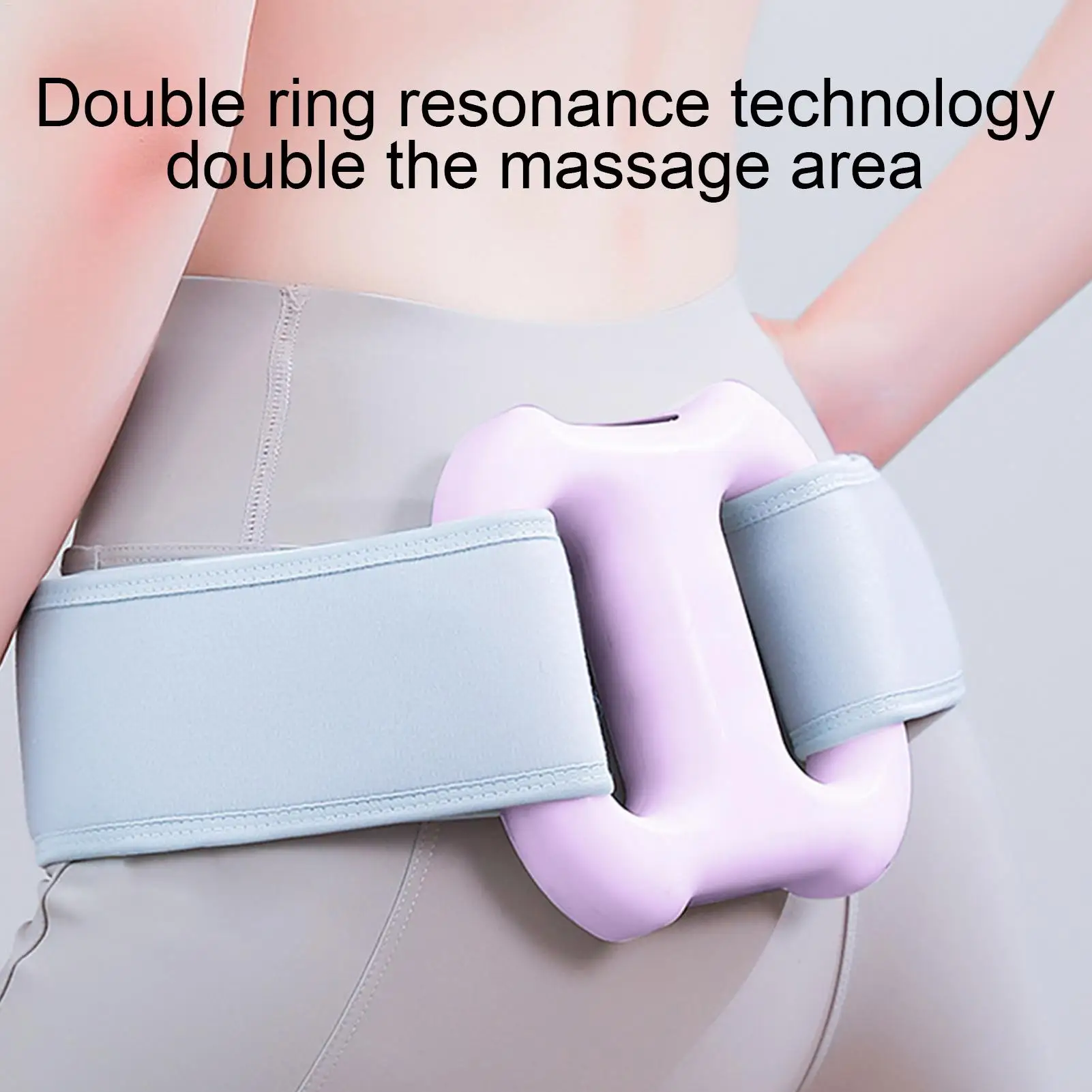 Full Body Fascia Ring 5-Speed Fascia Impact Silicone Ring Type-C Rechargeable Ergonomic Fascia Massager with Adjustable Belt