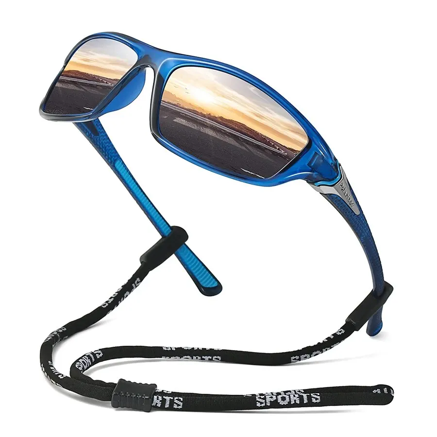 Herren- und Damen-Sonnenbrillen für Outdoor-Sportarten mit Kette, zum Radfahren, Klettern, Skifahren, Angeln, Vintage-Sonnenbrillen – Detail 3