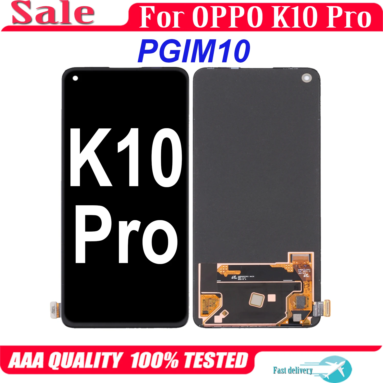 6.62'' Original AMOLED For OPPO K10 Pro K10Pro PGIM10 LCD Display Touch Screen Replacement Digitizer Assembly