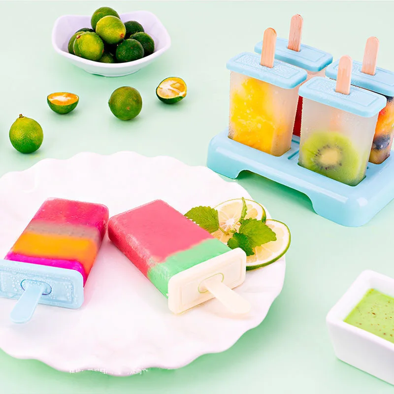 Ice Cream Mold 9 Ice Popsicle Mold Set Homemade Household Reusable Cream with Stick Creative Kitchen Accessories ice mold ice cream molds