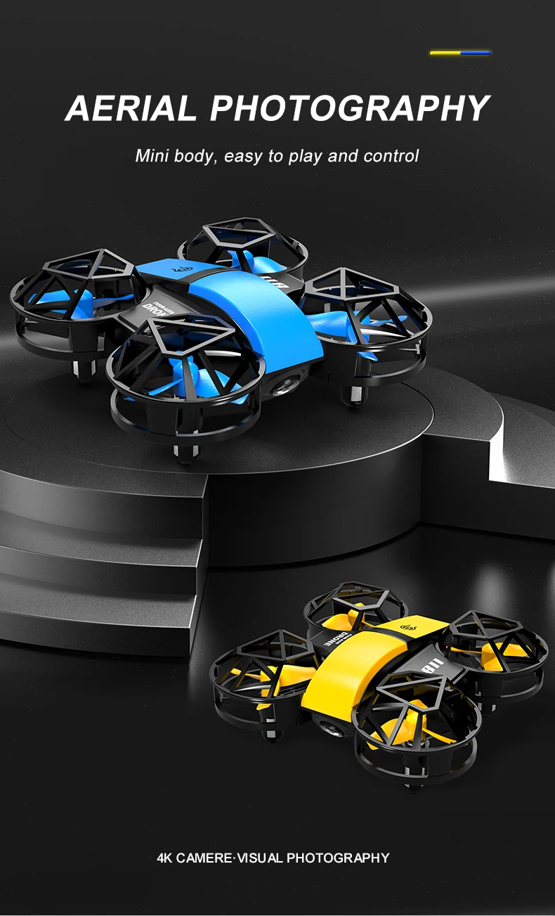Description Picture 2 of itemProfessional Mini Drone 811 4K HD aerial camera WiFi FPV lights full enveloping shield quadcopter RC helicopter Children's toys