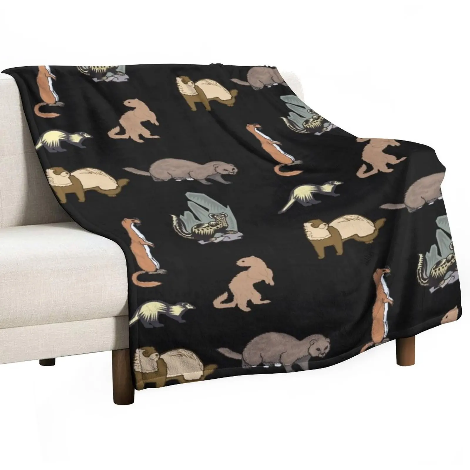 

Ferret lover Gifts and merchandise-Gifts For Ferret owner and ferret lover Throw Blanket Picnic Blankets