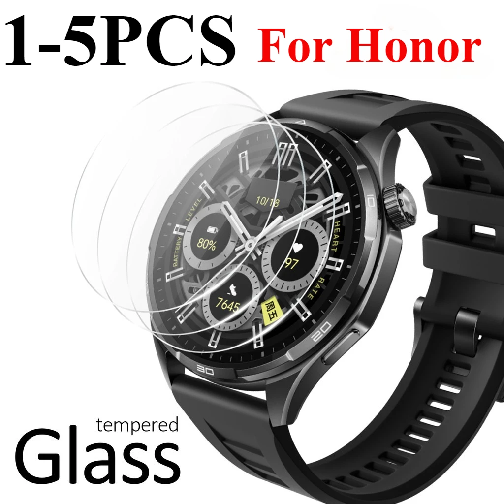 High-Quality Tempered Glass Screen Protector for Smartwatches - Clear Protective Film Pack