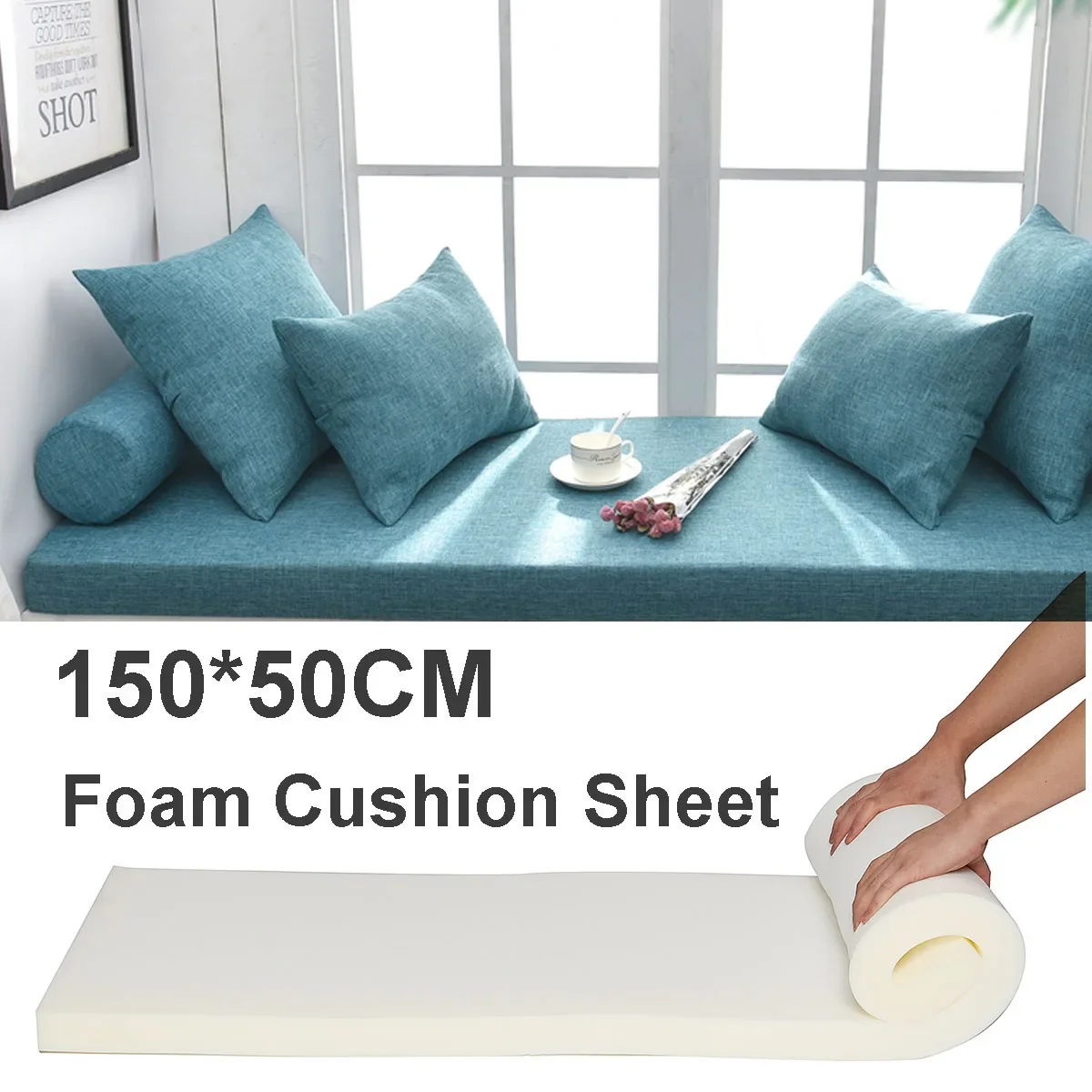 High Density Seat Cushion Foam Rubber Replacement Polyurethane Upholstery  Cushion Pad White Firm Foam Sheet Cushion Pads - AliExpress, image size:1200x1200