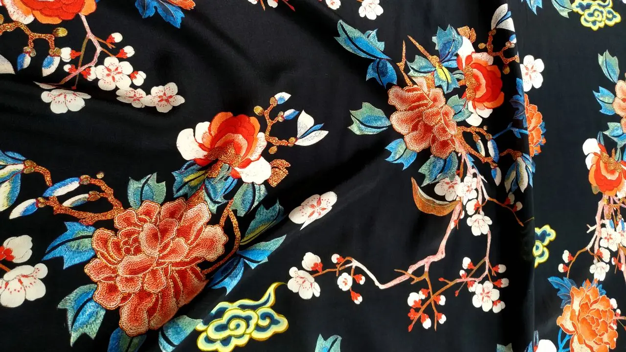 

Couture Tissus Pour Couture Real 100% Mulberry Silk Fabrics For Sewing Accessories Crepe de Chine Robe Cloth Wholesale Retail