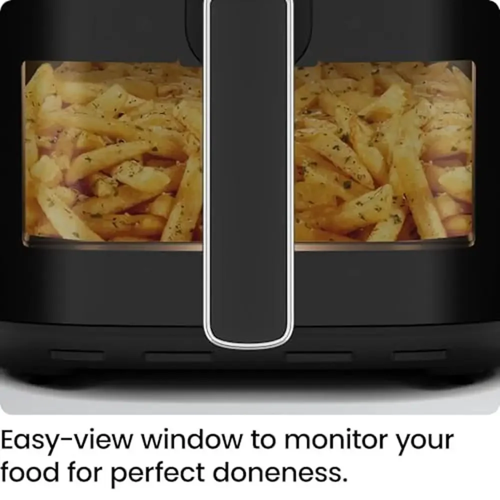 Compact 6QT Airfryer Easy View Window Hi-Fry Technology Touch Controls Nonstick Dishwasher Safe Healthy Meals  Quality Assurance 6